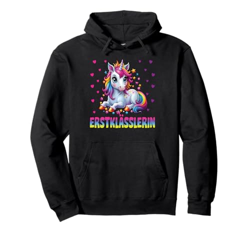 Einschulung Mädchen Schulkind Schule Erstklässler Einhorn Pullover Hoodie von Geschenk Schule Schultüte Kinder - Kita Abschied