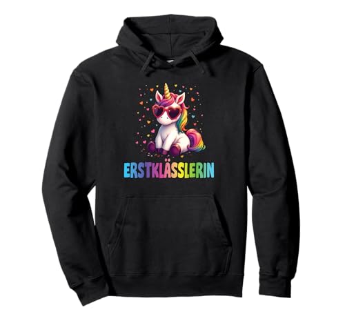 Einschulung Mädchen Schulkind Schule Erstklässler Einhorn Pullover Hoodie von Geschenk Schule Schultüte Kinder - Kita Abschied