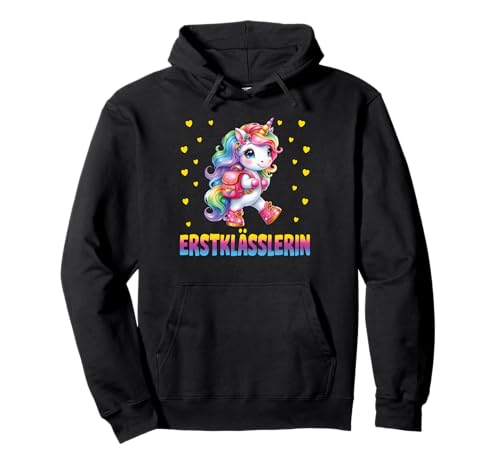 Einschulung Mädchen Schulkind Schule Erstklässler Einhorn Pullover Hoodie von Geschenk Schule Schultüte Kinder - Kita Abschied