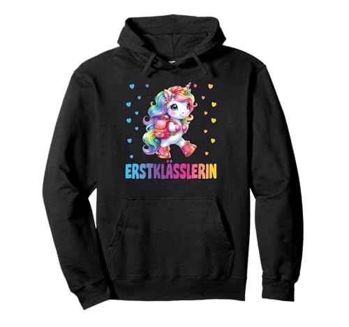Einschulung Mädchen Schulkind Schule Erstklässler Einhorn Pullover Hoodie von Geschenk Schule Schultüte Kinder - Kita Abschied