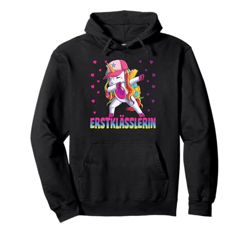 Einschulung Mädchen Schulkind Schule Erstklässler Einhorn Pullover Hoodie von Geschenk Schule Schultüte Kinder - Kita Abschied