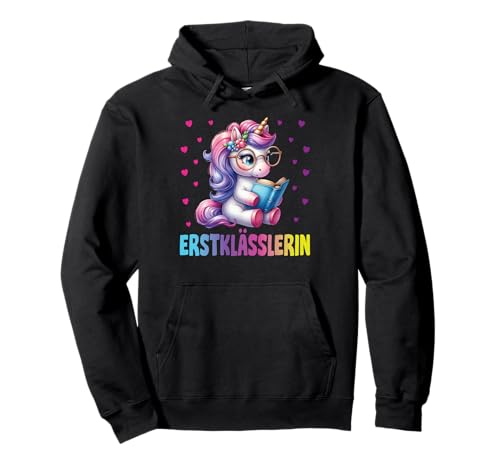 Einschulung Mädchen Schulkind Schule Erstklässler Einhorn Pullover Hoodie von Geschenk Schule Schultüte Kinder - Kita Abschied