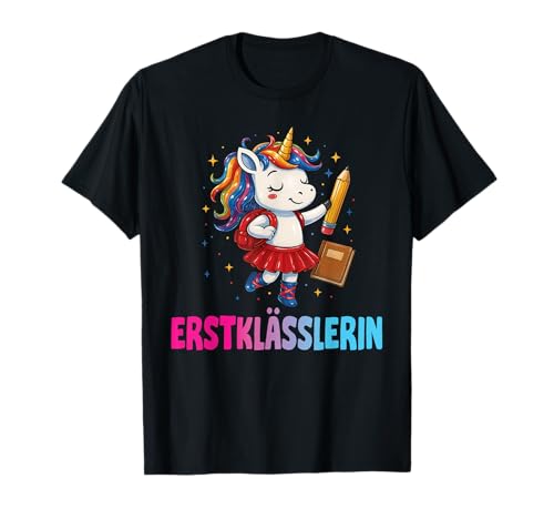 Einschulung Mädchen Schulkind Schule Erstklässler Einhorn T-Shirt Einschulung Mädchen Schulkind Schule Erstklässler Einhorn T-Shirt von Geschenk Schule Schultüte Kinder - Kita Abschied