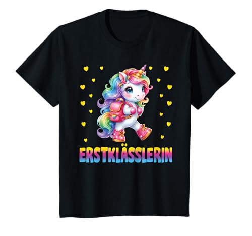Einschulung Mädchen Schulkind Schule Erstklässler Einhorn T-Shirt von Geschenk Schule Schultüte Kinder - Kita Abschied