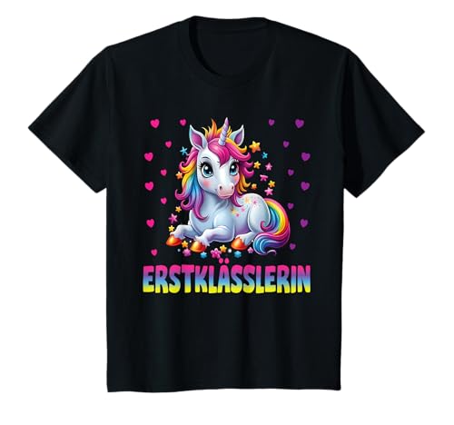 Einschulung Mädchen Schulkind Schule Erstklässler Einhorn T-Shirt von Geschenk Schule Schultüte Kinder - Kita Abschied