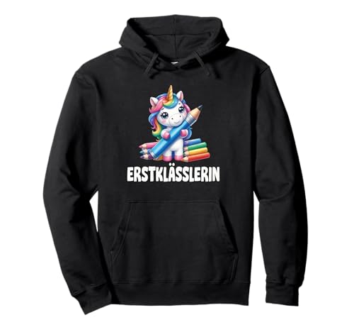 Einschulung Schulkind Schule Erstklässler Mädchen Einhorn Pullover Hoodie Einschulung Schulkind Schule Erstklässler Mädchen Einhorn Pullover Hoodie von Geschenk Schule Schultüte Kinder - Kita Abschied