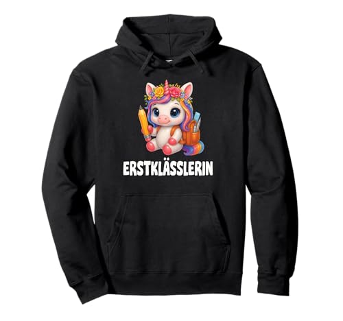 Einschulung Schulkind Schule Erstklässler Mädchen Einhorn Pullover Hoodie Einschulung Schulkind Schule Erstklässler Mädchen Einhorn Pullover Hoodie von Geschenk Schule Schultüte Kinder - Kita Abschied