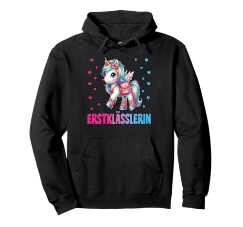 Einschulung Schulkind Schule Erstklässler Mädchen Einhorn Pullover Hoodie Einschulung Schulkind Schule Erstklässler Mädchen Einhorn Pullover Hoodie von Geschenk Schule Schultüte Kinder - Kita Abschied