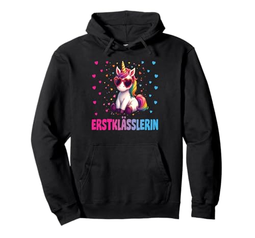 Einschulung Schulkind Schule Erstklässler Mädchen Einhorn Pullover Hoodie von Geschenk Schule Schultüte Kinder - Kita Abschied