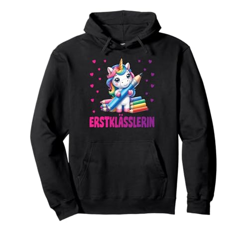 Einschulung Schulkind Schule Erstklässler Mädchen Einhorn Pullover Hoodie Einschulung Schulkind Schule Erstklässler Mädchen Einhorn Pullover Hoodie von Geschenk Schule Schultüte Kinder - Kita Abschied