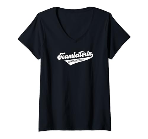 Damen Teamleiterin 2024 Teamchefin Teamleitung in 24 Team Leiterin T-Shirt mit V-Ausschnitt Damen Teamleiterin 2024 Teamchefin Teamleitung in 24 Team Leiterin T-Shirt mit V-Ausschnitt von Geschenk Teamleiterin Geschenkidee Für Team Chefin