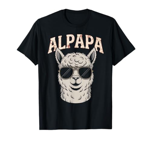 Herren Alpapa Alpaka Lama Werdender Vater Dad Frischgebackener Papa T-Shirt von Geschenk Werdende Eltern Werdende Mama Schwanger