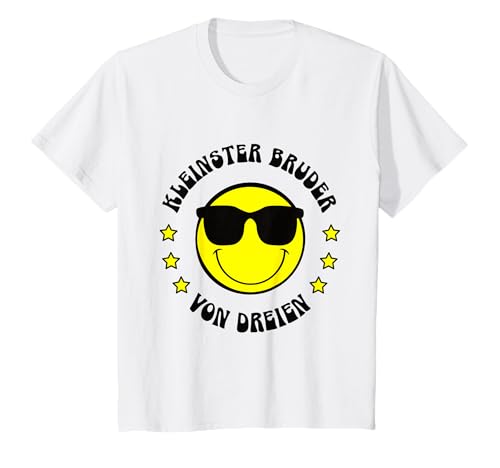 Kinder Kleiner Bruder Von Drei Geschwister Team Outfit Junge Brüder T-Shirt von Geschenk für 3 Brüder Geschenkidee Geschwister