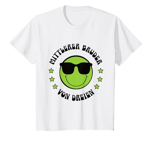 Kinder Mittlerer Bruder Partnerlook Jungs Geschwister Outfit Jungen T-Shirt von Geschenk für 3 Brüder Geschenkidee Geschwister