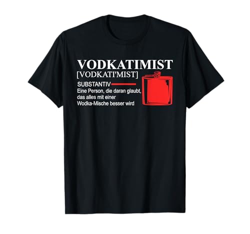 Wodka Vodka Definition Alkohol T-Shirt - Geschenk für Alkohol & Saufen - Herren - Unisex - Schwarz - Klein - EU - Ärmellos - Klassisch - Vodka-Themed T-Shirt von Geschenk für Alkohol & Saufen