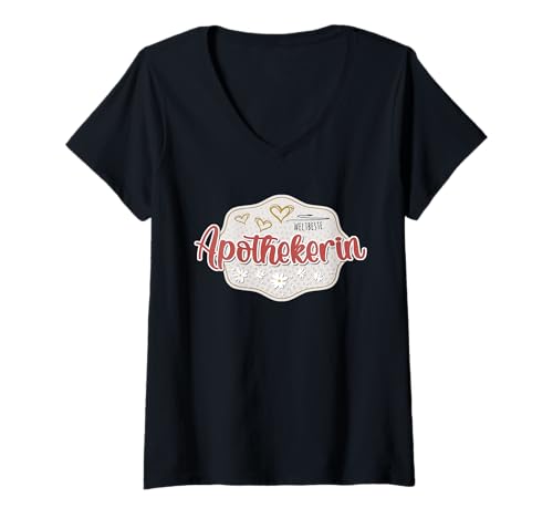 Damen Apotheke Must Haves Pharmazeutin Geburtstag Apothekerin T-Shirt mit V-Ausschnitt Damen Apotheke Must Haves Pharmazeutin Geburtstag Apothekerin T-Shirt mit V-Ausschnitt von Geschenk für Apothekerin & Apotheke Must Haves