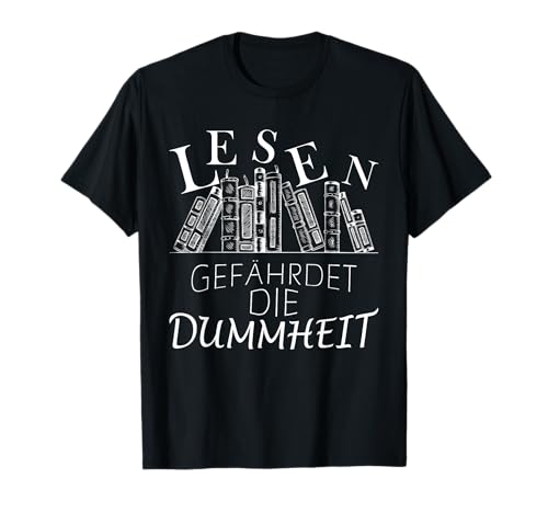 Geschenk für Bücherwürmer und Leseratten Lesen Gefährdet die Dummheit Bücher T-Shirt, Herren, Schwarz, S, Kurzarm, Klassisch, V-Ausschnitt, Pullover, Bücherwurm Geschenk für Bücherwürmer und Leseratten Lesen Gefährdet die Dummheit Bücher T-Shirt, Herren, Schwarz, S, Kurzarm, Klassisch, V-Ausschnitt, Pullover, Bücherwurm von Geschenk für Bücherwürmer und Leseratten
