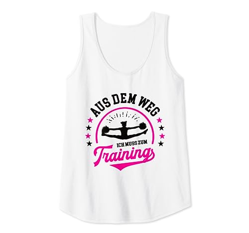 Damen Aus dem Weg ich muss zum Training Cheerleading Cheerdance Tank Top Damen Aus dem Weg ich muss zum Training Cheerleading Cheerdance Tank Top von Geschenk für Cheerleader Trainingsoutfit Mädchen