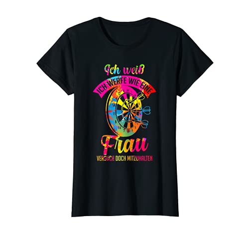 Damen Darts Darten Dartfan T-Shirt Damen Darts Darten Dartfan T-Shirt von Geschenk für Dartfan & Dartspieler