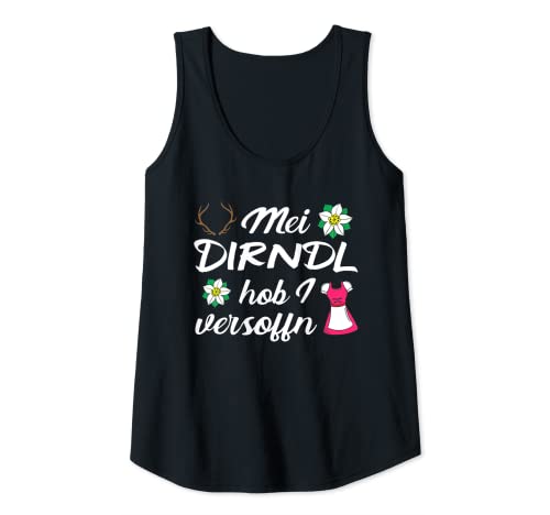 Damen Dirndl hob I versoffn Bayern Tank Top von Geschenk für Dirndl hob I versoffn & Trachten