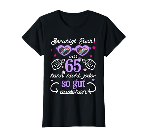 Damen 65. Geburtstag Damen Geboren 1956 Lustiges Geschenk Oma T-Shirt von Geschenk für Frauen zum 65 Geburtstag Deko Party