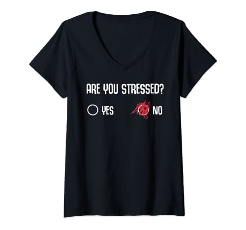 Damen Are You Stressed? Geschenk Für Gestresste Genervte Person T-Shirt mit V-Ausschnitt Damen Are You Stressed? Geschenk Für Gestresste Genervte Person T-Shirt mit V-Ausschnitt von Geschenk für Gestresste Genervte Menschen