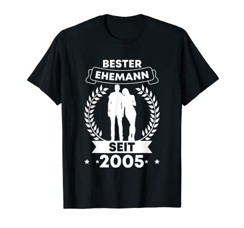 Herren Bester Ehemann Seit 2005 Hochzeitstag T-Shirt von Geschenk für Hochzeitstag Bester Ehemann seit 2005
