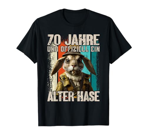 Jäger 70. Geburtstag Männer Alter Hase 70 Jahre Mann T-Shirt Jäger 70. Geburtstag Männer Alter Hase 70 Jahre Mann T-Shirt von Geschenk für Jäger für den 70. Geburtstag