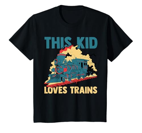 Dampflok Zug I Eisenbahn Lokomotive Modelleisenbahn Jungen T-Shirt Dampflok Zug I Eisenbahn Lokomotive Modelleisenbahn Jungen T-Shirt von Geschenk für Kinder Lokomotiven Fans & Liebhaber