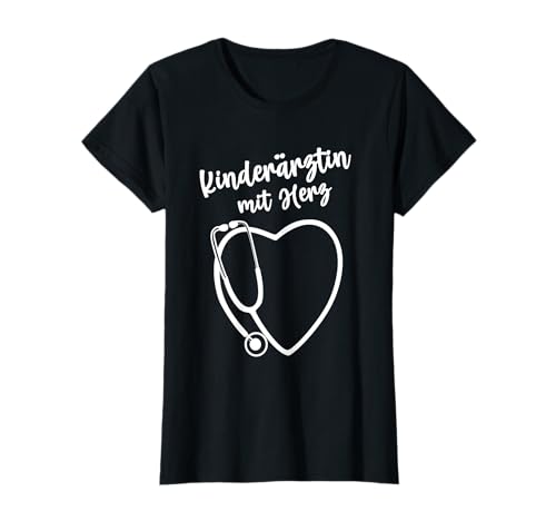 Kinder Ärztin mit Herz Stethoskop Frau Krankenhaus Doktorin T-Shirt Kinder Ärztin mit Herz Stethoskop Frau Krankenhaus Doktorin T-Shirt von Geschenk für Kinderärztin Geschenkideen Mediziner