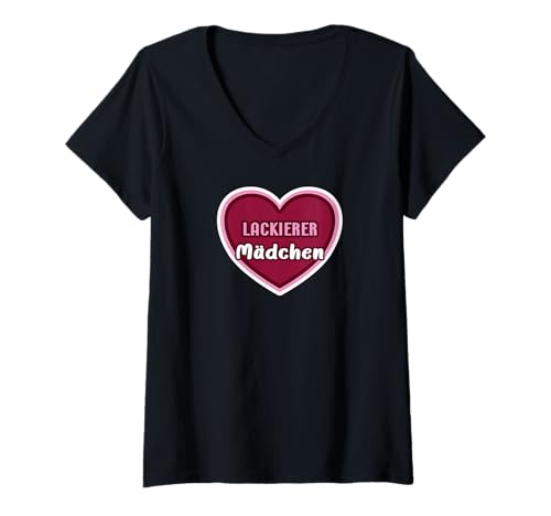 Damen Lackierer Mädchen Kind LackiererMädchen T-Shirt mit V-Ausschnitt Damen Lackierer Mädchen Kind LackiererMädchen T-Shirt mit V-Ausschnitt von Geschenk für Lackierer Mädchen Mädchengeschenk