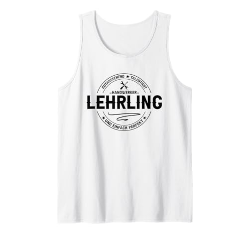 Herren Glückwunsch Gesellenprüfung Lustig Abschied Lehrling Tank Top von Geschenk für Lehrling zum Abschied