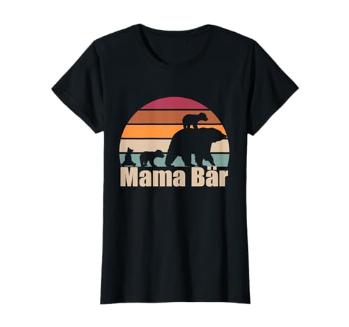 Mama Bär von 3 Kindern Muttertag Dreifach Mama hoch 3 T-Shirt Mama Bär von 3 Kindern Muttertag Dreifach Mama hoch 3 T-Shirt von Geschenk für Mama Bär von drei Kindern