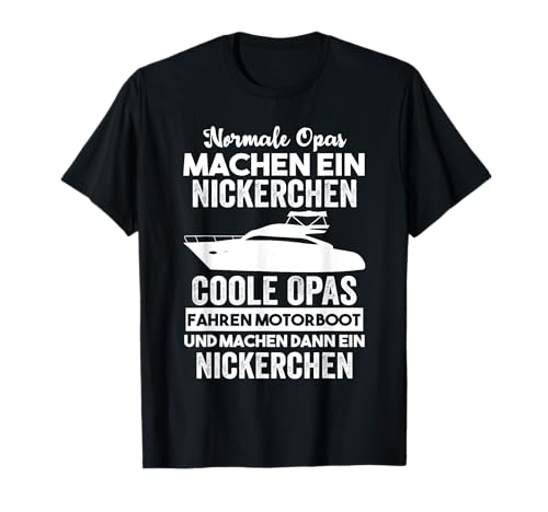 Motorboot & Segeln Geschenk für Opa Bootfahrer T-Shirt, Schwarz, S, Kurzarm, Klassisch, Crew Neck, Pull-On, Reguläre Passform, Erwachsene Männer mit Interesse an Bootfahren Motorboot & Segeln Geschenk für Opa Bootfahrer T-Shirt, Schwarz, S, Kurzarm, Klassisch, Crew Neck, Pull-On, Reguläre Passform, Erwachsene Männer mit Interesse an Bootfahren von Geschenk für Motorboot & Segeln