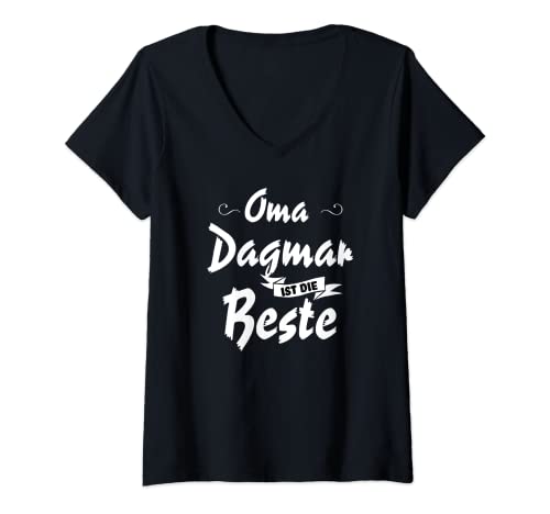 Damen Oma Dagmar ist die Beste - Oma Geschenk T-Shirt mit V-Ausschnitt Damen Oma Dagmar ist die Beste - Oma Geschenk T-Shirt mit V-Ausschnitt von Geschenk für Oma - Personalisiert Vorname