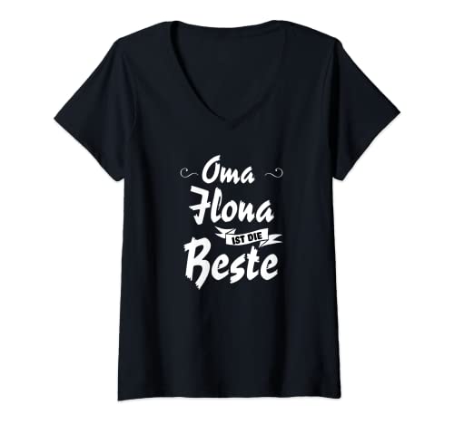 Damen Oma Ilona ist die Beste - Oma Geschenk T-Shirt mit V-Ausschnitt Damen Oma Ilona ist die Beste - Oma Geschenk T-Shirt mit V-Ausschnitt von Geschenk für Oma - Personalisiert Vorname
