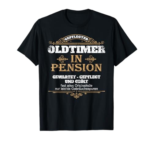 Geschenk für Pensionisten Abschied Oldtimer in Pension Abschied Pensionierung Beamte Beamter T-Shirt Schwarz S Klassische Passform Crew Neck Halbarm Männer T-Shirt Geschenk für Pensionisten Abschied Oldtimer in Pension Abschied Pensionierung Beamte Beamter T-Shirt Schwarz S Klassische Passform Crew Neck Halbarm Männer T-Shirt von Geschenk für Pensionisten Abschied
