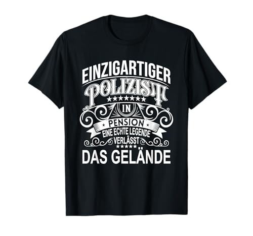 Geschenk für Pensionisten u. Abschiedsgeschenke - Herren - Polizei - Schwarz - Klein - Kurzarm - T-Shirt Geschenk für Pensionisten u. Abschiedsgeschenke - Herren - Polizei - Schwarz - Klein - Kurzarm - T-Shirt von Geschenk für Pensionisten u. Abschiedsgeschenke