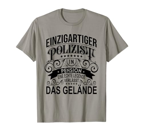 Geschenk für Pensionisten u. Abschiedsgeschenke - Herren - T-Shirt - Grau - Klein - Kurzarm - Polizei - Polizist in Pension Rente Polizei Abschied Ruhestand Geschenk für Pensionisten u. Abschiedsgeschenke - Herren - T-Shirt - Grau - Klein - Kurzarm - Polizei - Polizist in Pension Rente Polizei Abschied Ruhestand von Geschenk für Pensionisten u. Abschiedsgeschenke