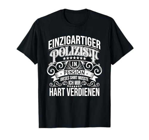 Geschenk für Pensionisten u. Abschiedsgeschenke - Männer - Schwarz - Klein - T-Shirt - Polizist in Pension Rente Polizei Abschied Ruhestand Geschenk für Pensionisten u. Abschiedsgeschenke - Männer - Schwarz - Klein - T-Shirt - Polizist in Pension Rente Polizei Abschied Ruhestand von Geschenk für Pensionisten u. Abschiedsgeschenke