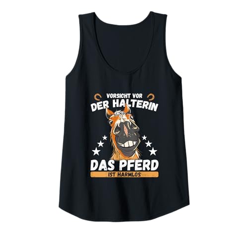 Damen Pferde Gadgets Glücksbringer Pferdehalter Pferdeliebhaber Tank Top von Geschenk für Pferdeliebhaber Frau & Pferde Gadgets