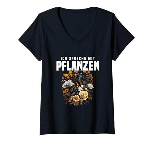 Damen Ich Spreche Mit Pflanzen Gadgets Lustig Pflanzenliebhaber T-Shirt mit V-Ausschnitt Damen Ich Spreche Mit Pflanzen Gadgets Lustig Pflanzenliebhaber T-Shirt mit V-Ausschnitt von Geschenk für Pflanzenliebhaber & Pflanzen Gadgets