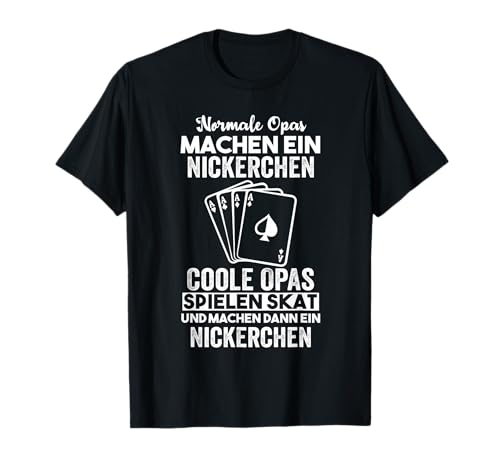 Skat Opa Skatspiel T-Shirt - Geschenk für Skat & Kartenspieler - Herren - Schwarz - S - Kurzarm - Klassisches T-Shirt mit U-Ausschnitt - Polyester 100% Skat Opa Skatspiel T-Shirt - Geschenk für Skat & Kartenspieler - Herren - Schwarz - S - Kurzarm - Klassisches T-Shirt mit U-Ausschnitt - Polyester 100% von Geschenk für Skat & Kartenspieler