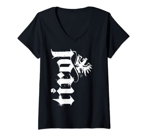 Damen Tirol T-Shirt Cooler Schriftzug Tiroler Adler Bua Madl Retro T-Shirt mit V-Ausschnitt Damen Tirol T-Shirt Cooler Schriftzug Tiroler Adler Bua Madl Retro T-Shirt mit V-Ausschnitt von Geschenk für Tiroler und Tirol Fans
