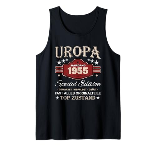 Herren 70. Geburtstag Uropa Lustig Gadget Senioren Jahrgang 1955 Tank Top Herren 70. Geburtstag Uropa Lustig Gadget Senioren Jahrgang 1955 Tank Top von Geschenk für Uropa zum Geburtstag