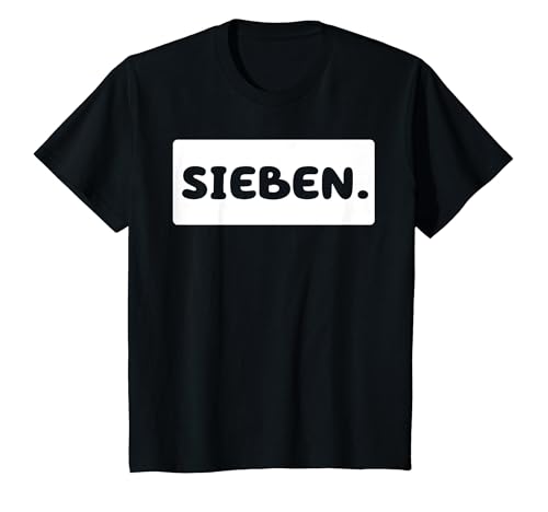 Kinder Zahl 7 Geburtstag 7 Jahre siebter Geburtstag Jungen Mädchen T-Shirt von Geschenk für den siebten Geburtstag 7 Jahre Deko