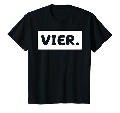 Zahl 4 Geburtstag 4 Jahre vierter Geburtstag Jungen Mädchen T-Shirt Zahl 4 Geburtstag 4 Jahre vierter Geburtstag Jungen Mädchen T-Shirt von Geschenk für den vierten Geburtstag 4 Jahre Deko