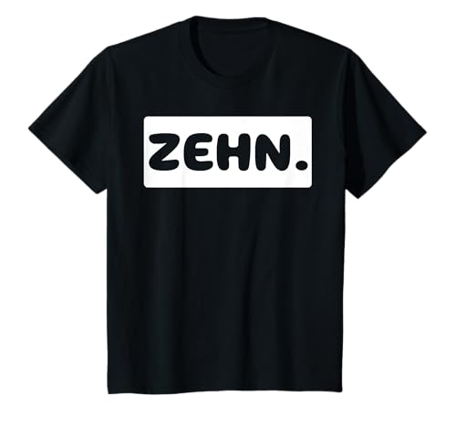 Kinder Zahl 10 Geburtstag 10 Jahre zehn Geburtstag Jungen Mädchen T-Shirt Kinder Zahl 10 Geburtstag 10 Jahre zehn Geburtstag Jungen Mädchen T-Shirt von Geschenk für den zehnten Geburtstag 10 Jahre Deko