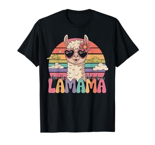 Lamama Mama Lama Alpaka Frische Mama Schwangerschaft Muttertag T-Shirt von Geschenk für werdende Eltern und werdende Mamas