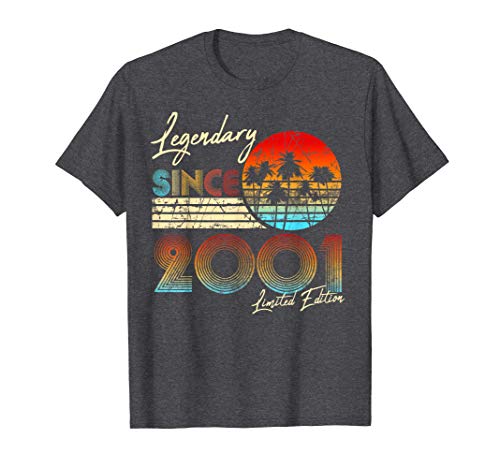 Herren 20. Geburtstag Geschenk Vintage 20 Legendary Since 2001 T-Shirt Herren 20. Geburtstag Geschenk Vintage 20 Legendary Since 2001 T-Shirt von Geschenk-idee 2021 20 jährigen Mann & Frau Deko